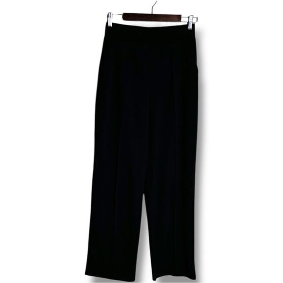 H&M Chic Black Comfortable Cropped Boot Leg High Waisted No Closure Trousers - Picture 13 of 16